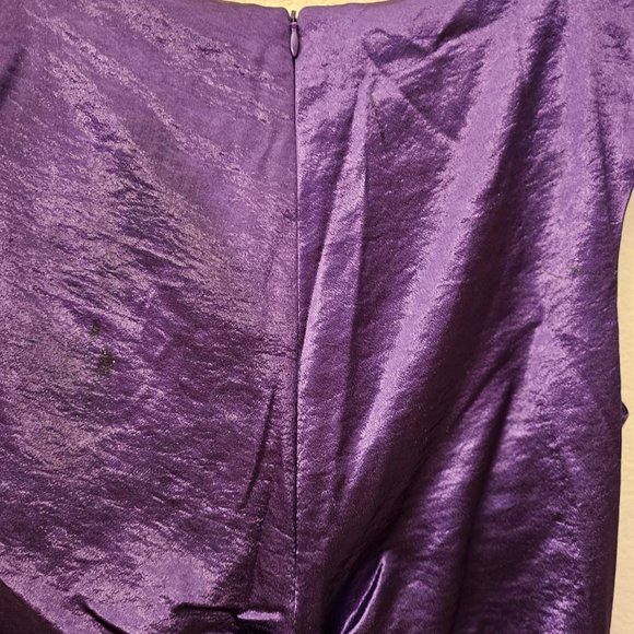 CONNECTED Apparel Women's Dress Size 14, Purple Ruched Front - NWOT - Picture 6 of 8